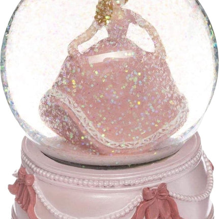 Boule à neige musicale 'Princesse' - Rose 14x14x10cm