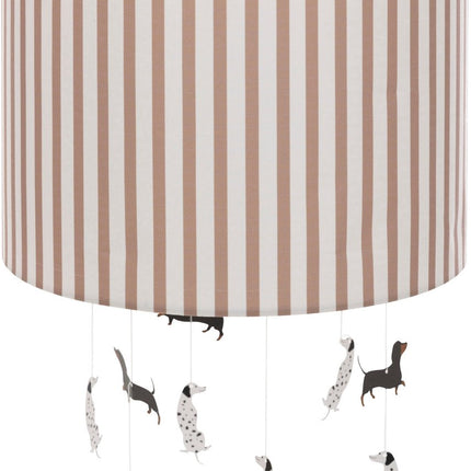 Lampe enfant/Suspension Atmosphera Kids Woef - Ø29xH40cm - Marron/Blanc
