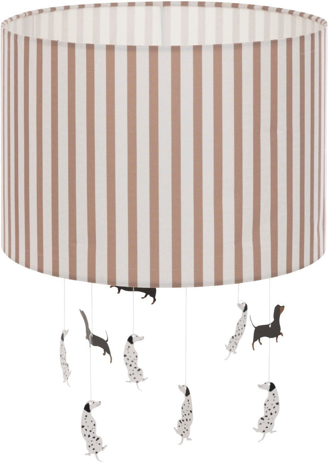 Lampe enfant/Suspension Atmosphera Kids Woef - Ø29xH40cm - Marron/Blanc