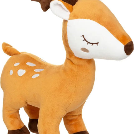 Atmosphera Doudou Cerf Mikai - en peluche douce - animaux de la forêt - marron clair - 35 cm