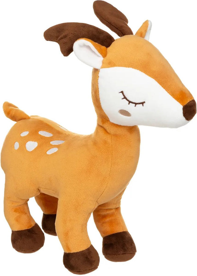 Atmosphera Doudou Cerf Mikai - en peluche douce - animaux de la forêt - marron clair - 35 cm