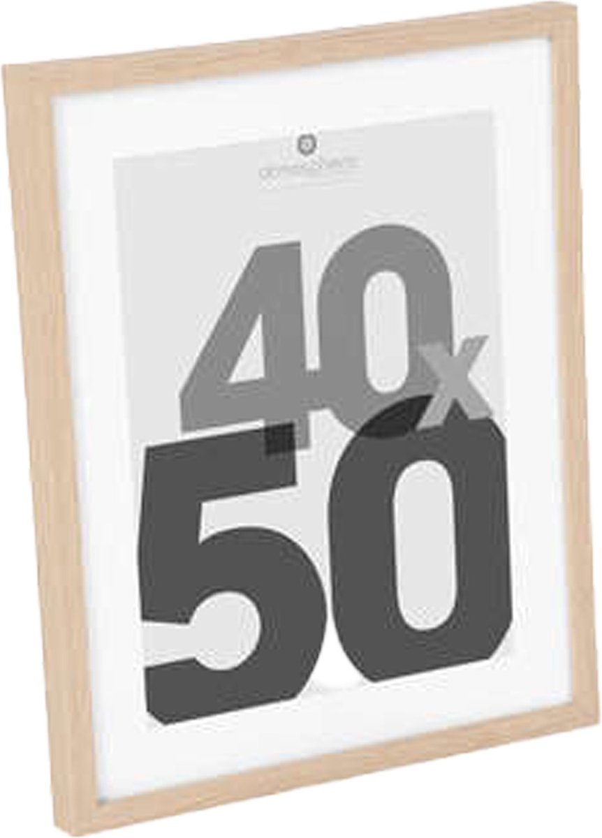 Fotolijst Hout Glas - 40 X 50 CM - Wissellijst met passe partout - Glazen Posterlijst