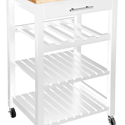 5Five Chariot de cuisine en bois noir