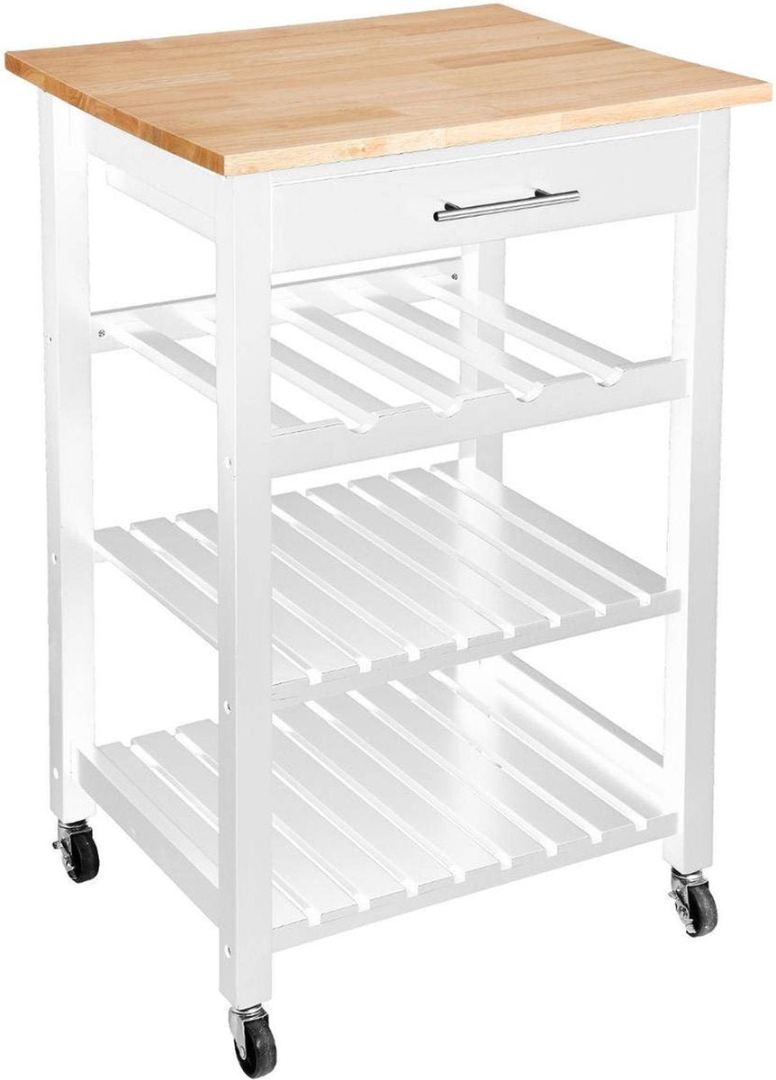 5Five black wooden kitchen trolley