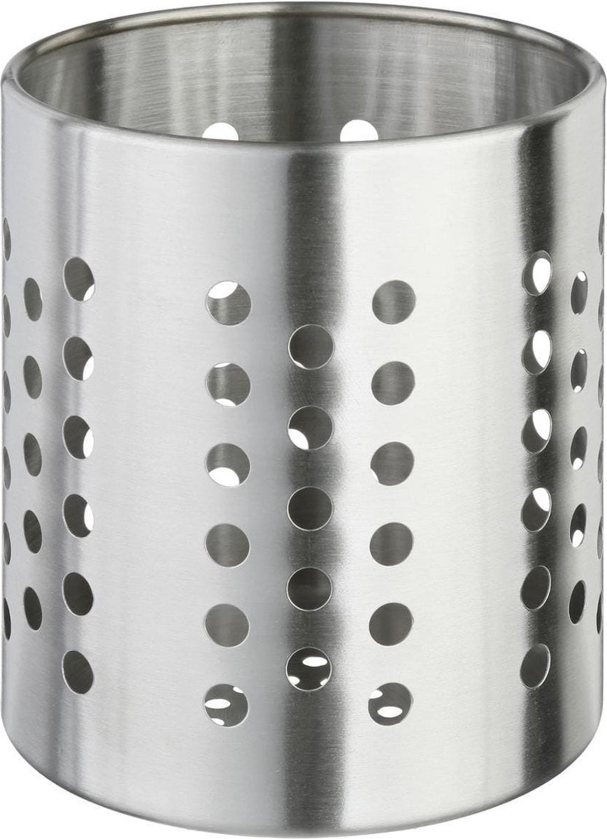 Round stainless steel kitchen utensil holder 13.5 cm - Kitchen utensil holder - Ladle holder - Spatula holder