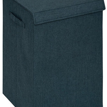5Five Eureka panier à linge - 74 litres - vert émeraude - 37 x 37 x 60 cm - MDF/Tissu polyester - avec couvercle