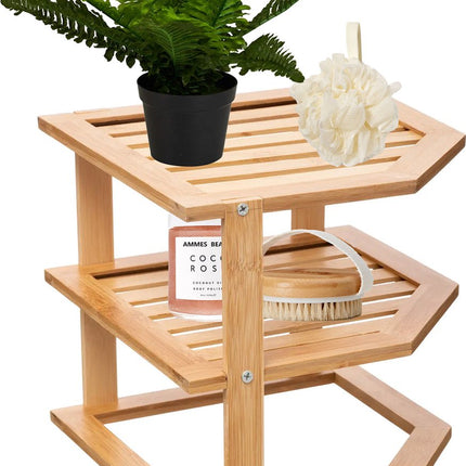 5Five étagère de salle de bain à 2 niveaux - 26 x 23 x 26 cm - bois de bambou