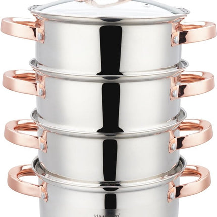 Klausberg 7727 - cuiseur vapeur - 5 pièces - 18 cm - inox - toutes sources de chaleur