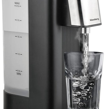 Klausberg KB7877 Distributeur d'eau chaude – 2,5 litres – Noir & Acier inoxydable – 2600W – Eau bouillante instantanée en 5 secondes - Distributeur d'eau chaude - Bouilloire -