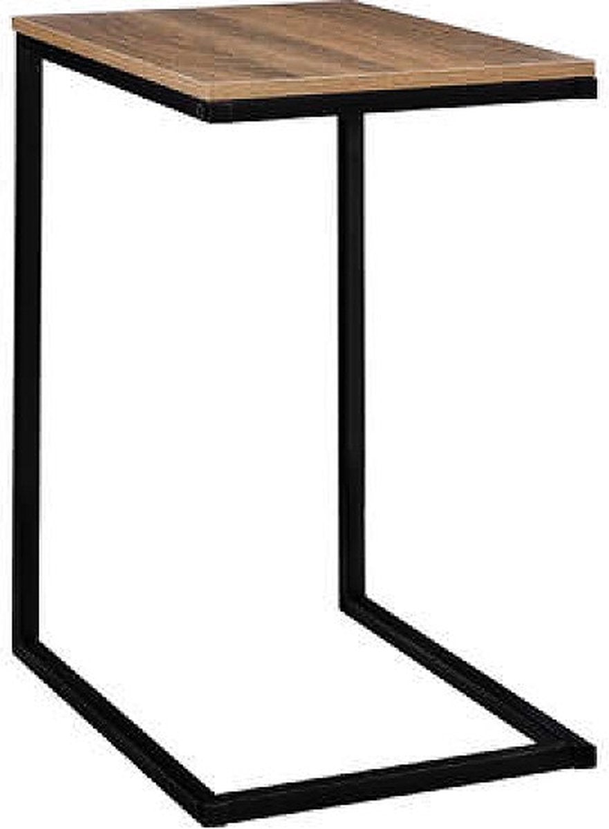 Five®- bijzettafel - metaal / hout - lengte 45 x breedte 35 x hoogte 66, 5 cm
