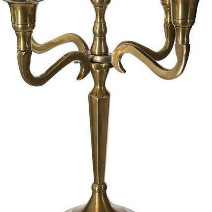 Atmosphera bougeoir Baroque - à 5 bras - métal - bougies de table - doré - 22 x 28 cm