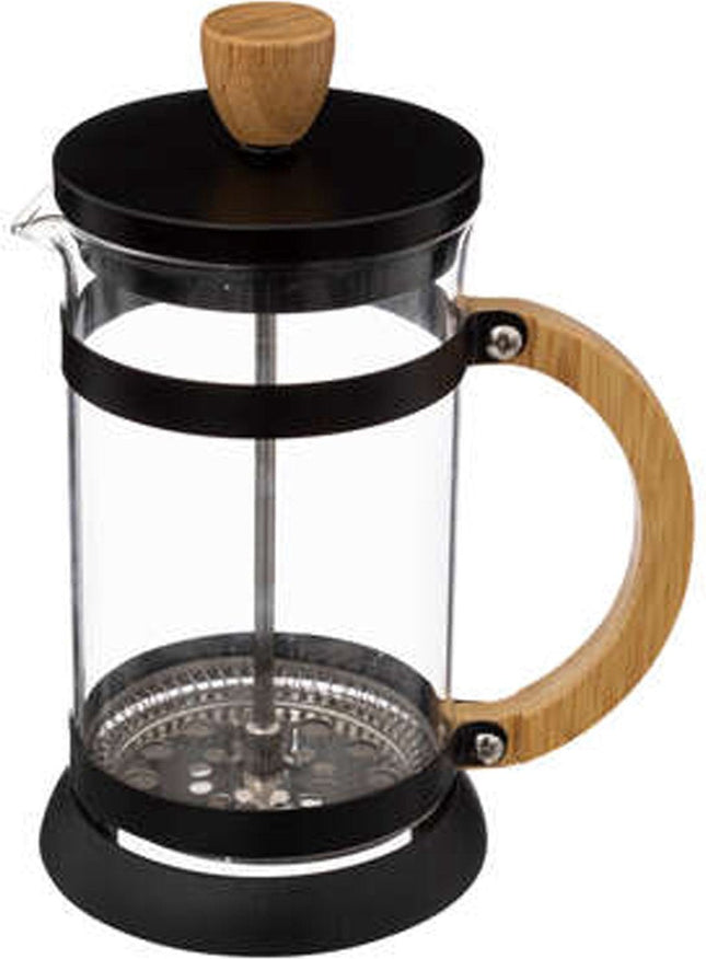5Five Cafetière à Piston - presse à café - 600 ml - verre/inox - Machine à café pour café frais - 14 x 10 x 19 cm