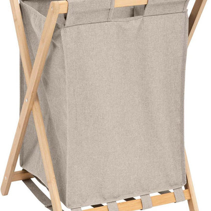 5Five Tidybox Panier à Linge Pliable 50L - 46x36x68cm - Gris