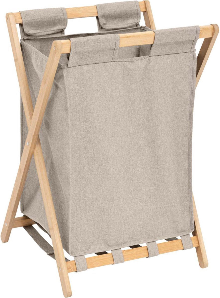 5Five Tidybox Foldable Laundry Basket 50L - 46 x 36 x 68 cm - Grey