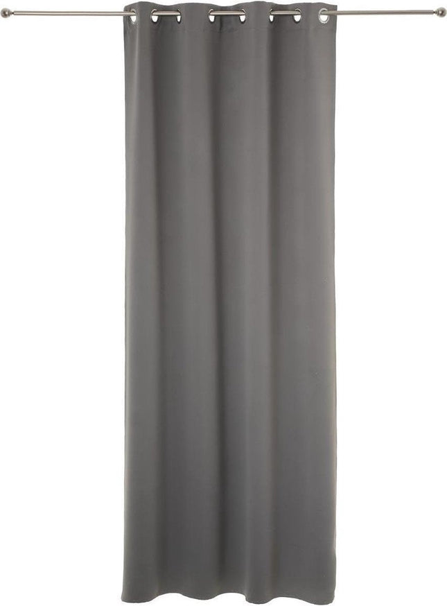 Atmosphera Lot de 2 Rideaux occultants gris 135x240cm - Prêts à poser à œillets - Décoration fenêtre - 2 pièces grises