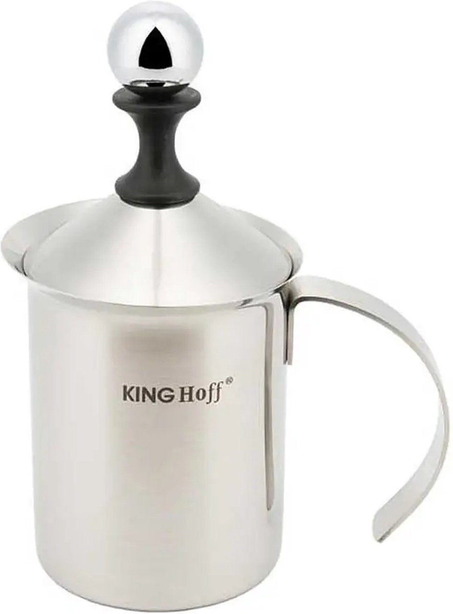 Top Choice - Manual Milk Frother - Stainless Steel - 800 ml - Dishwasher Safe - Barista - Milk Pitcher