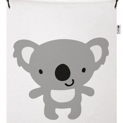 Sipo Koala - Panier à linge en coton pour enfants - Boîte de rangement avec cordon de serrage et poignées - 43 litres - 35x35x45 cm