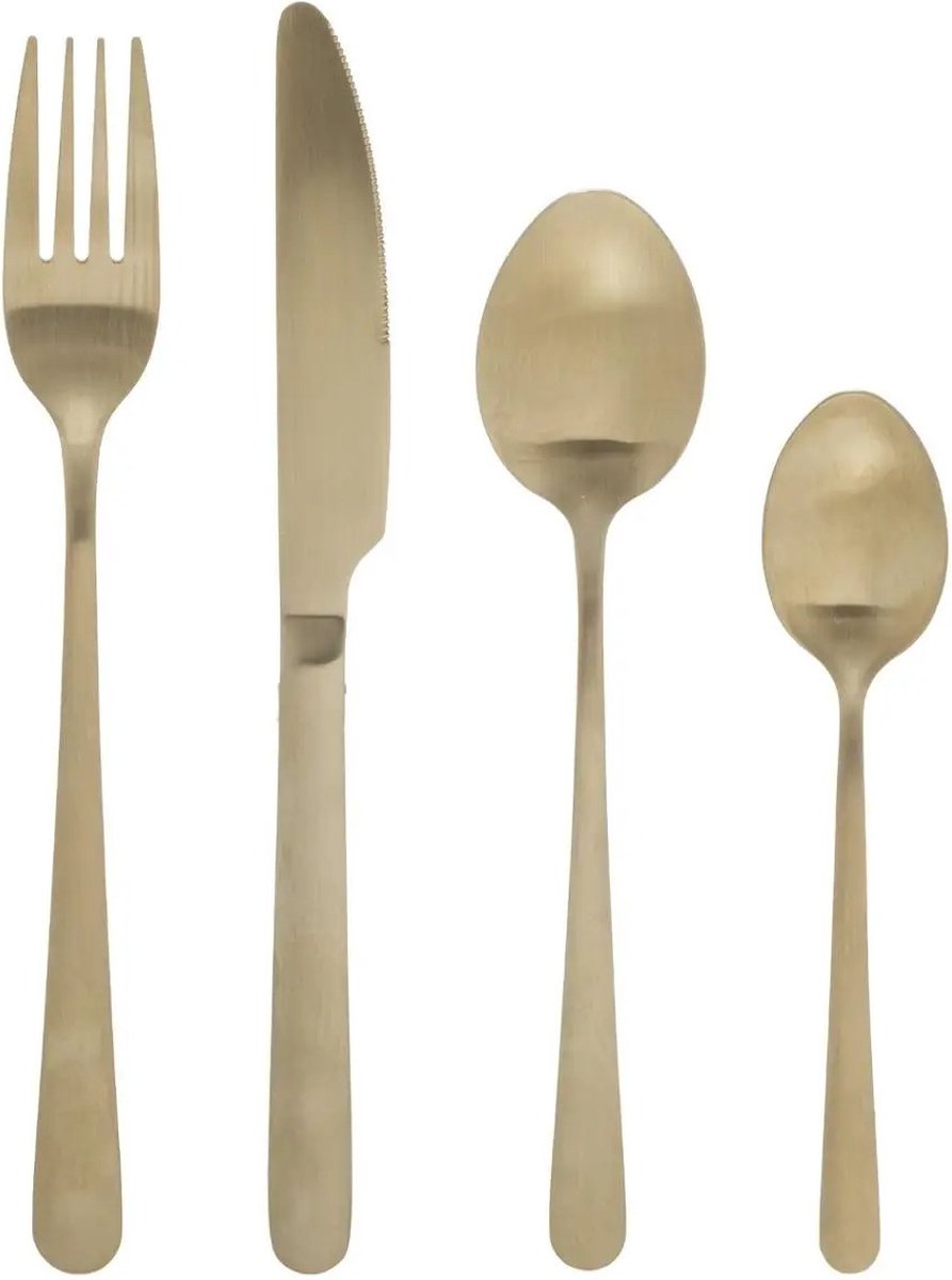 Secret de Gourmet Green Harmony Cutlery Set - 24-piece - Stainless Steel - Gold
