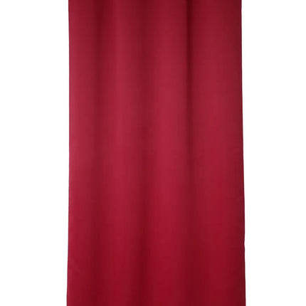 Rideaux occultants Atmosphera - lot de 2 - l.135 x L.240 cm - rouge - plissé - à œillets - prêts à poser