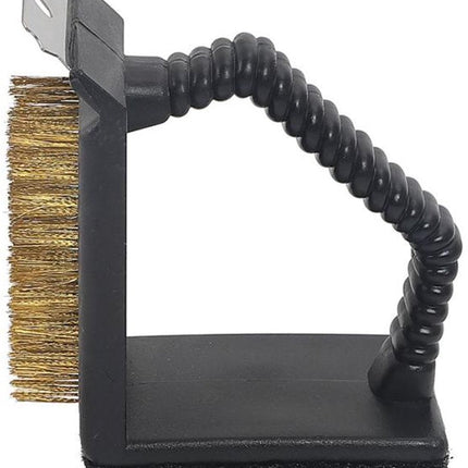 KINGHoff Brosse de Nettoyage de Grille KH-1913 – Kit 3-en-1 (Racloir, Éponge & Brosse) pour un Entretien Efficace du Grill - Brosse Barbecue - Éponge BBQ - Nettoyage Barbecue