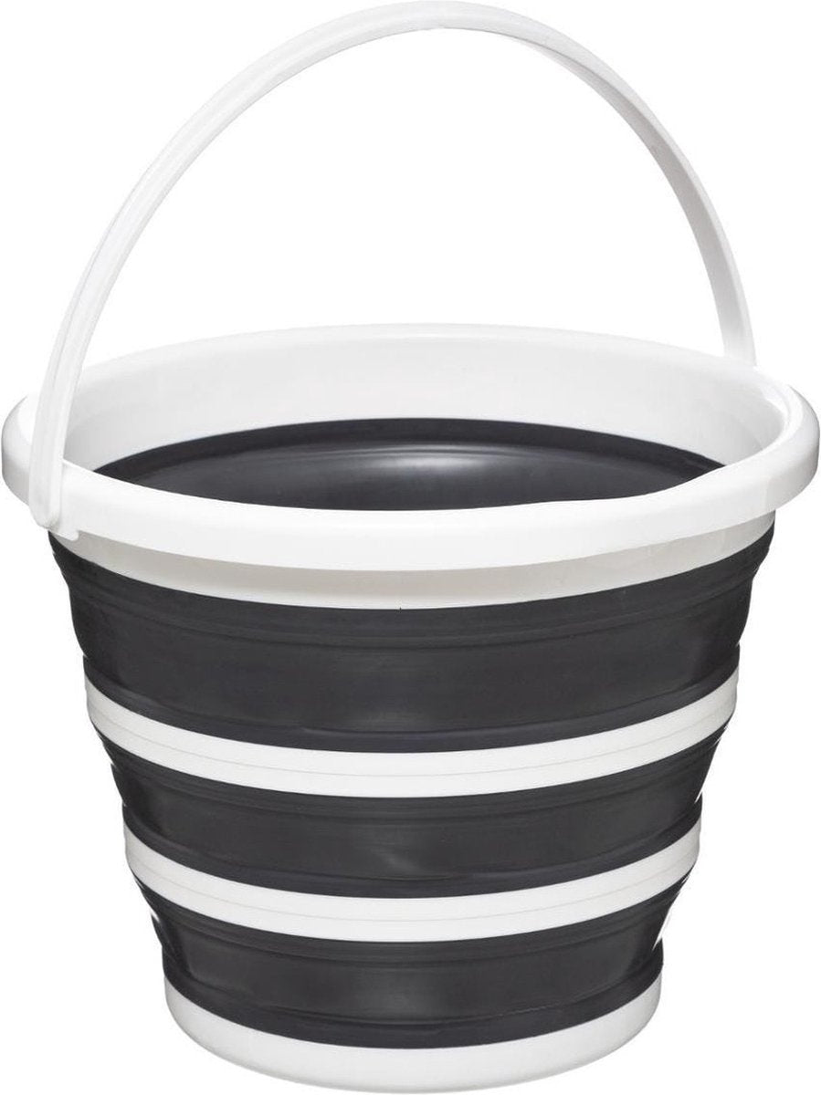 Reinigungseimer faltbar weiß/grau rund 32 x 24,5 cm 10 Liter aus Kunststoff - Reinigung - Reinigungseimer