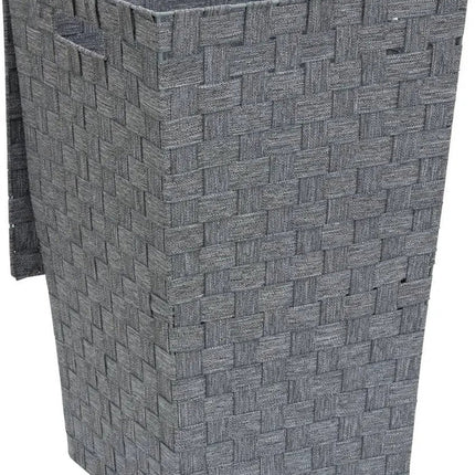 Lise L. Wasmand - Panier à Linge en Polyester - Gris - 33 x 33 x 53 cm (LxlxH) - Panier de Rangement - 50 litres