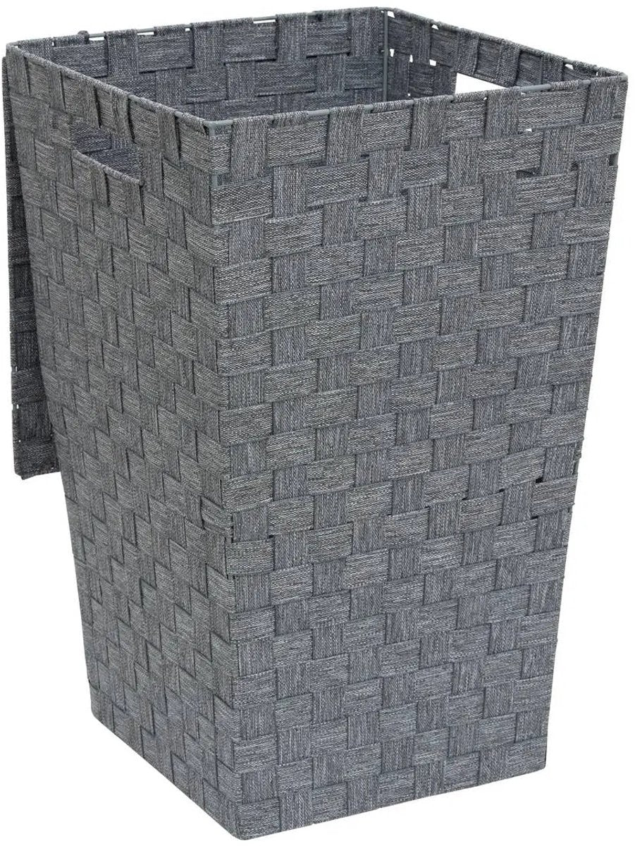 Lise L. Wasmand - Polyester Kledingmand - Grijs - 33 x 33 x 53 cm (LxBxH) - Opbergmand - 50 liter