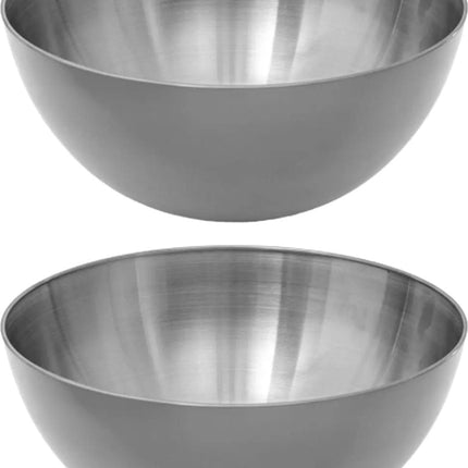 Secret de Gourmet - 2x - Saladier/plat de service - Inox - D29/H13 cm