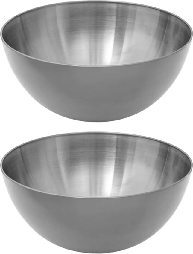 Secret de Gourmet - 2x - Saladier/plat de service - Inox - D29/H13 cm