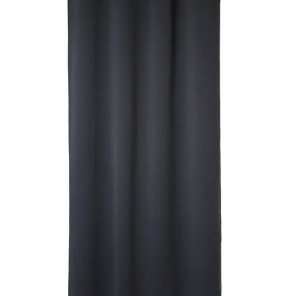 Rideaux occultants Atmosphera - lot de 2 - l. 135 x L. 240 cm - gris foncé - plissé - à œillets - prêts à poser