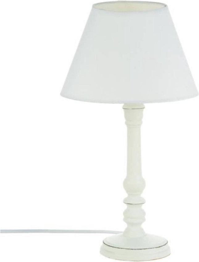 Lampe de table Bois Blanc - 20 cm x 36 cm