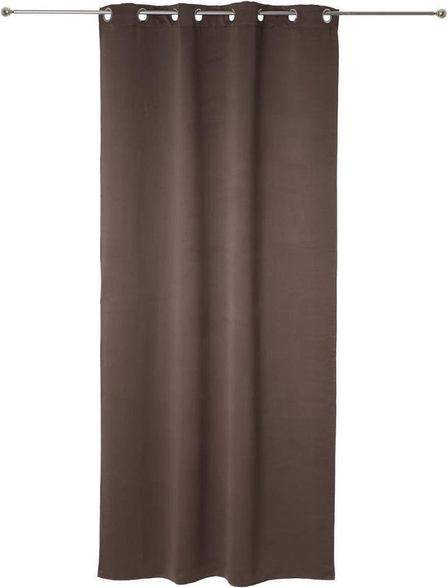 Lot de 2 Rideaux occultants Atmosphera taupe 135x240cm - Prêts à poser à œillets - Décoration de fenêtre - 2 pièces taupe