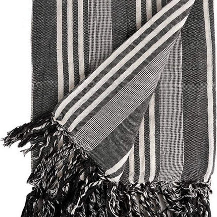 Écharpe multifonctionnel Rayures Blanc/Gris (205 x 235 cm)
