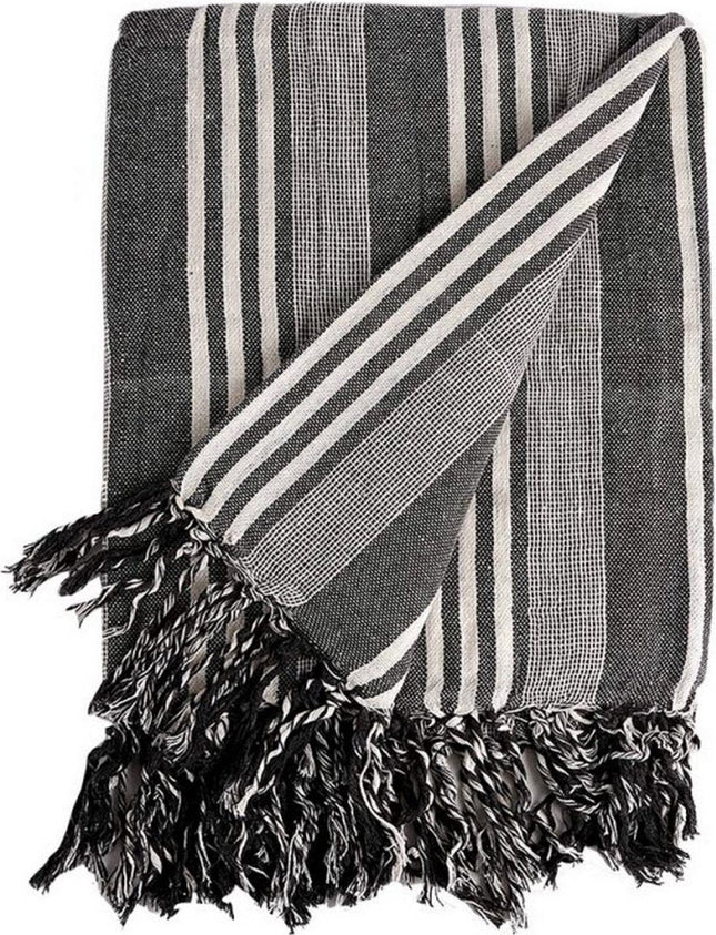 Écharpe multifonctionnel Rayures Blanc/Gris (205 x 235 cm)