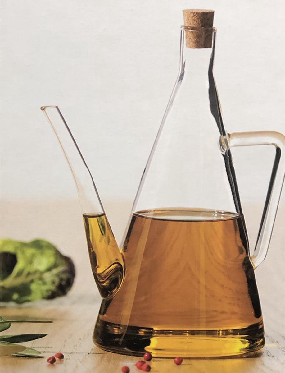 Secret de Gourmet oliefles van glas met kurk en handvat – 500 ml