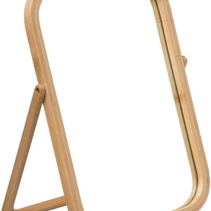 Miroir pivotant en bambou H 39 cm - Miroir de maquillage
