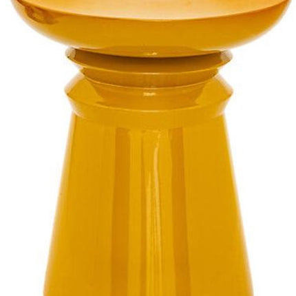 Table d'appoint Atmosphera Jaya en fer Ø38xH43cm - Jaune moutarde