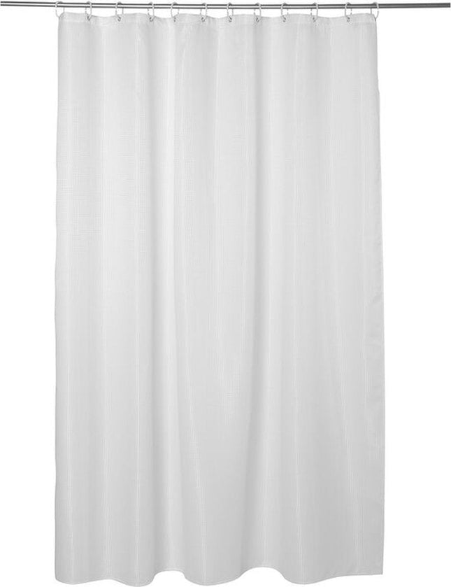 Rideau de douche 180x200 cm blanc blanc