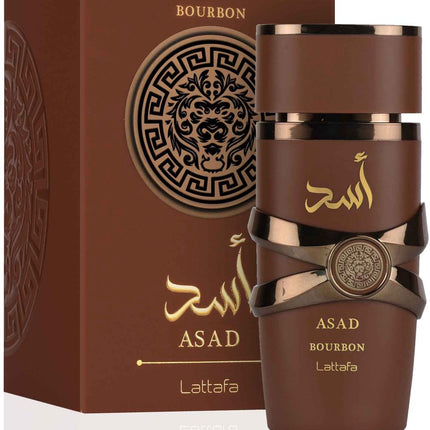 Lattafa Asad Bourbon Eau de Parfum 100ml – Parfum Oriental Homme avec Bois & Vanille