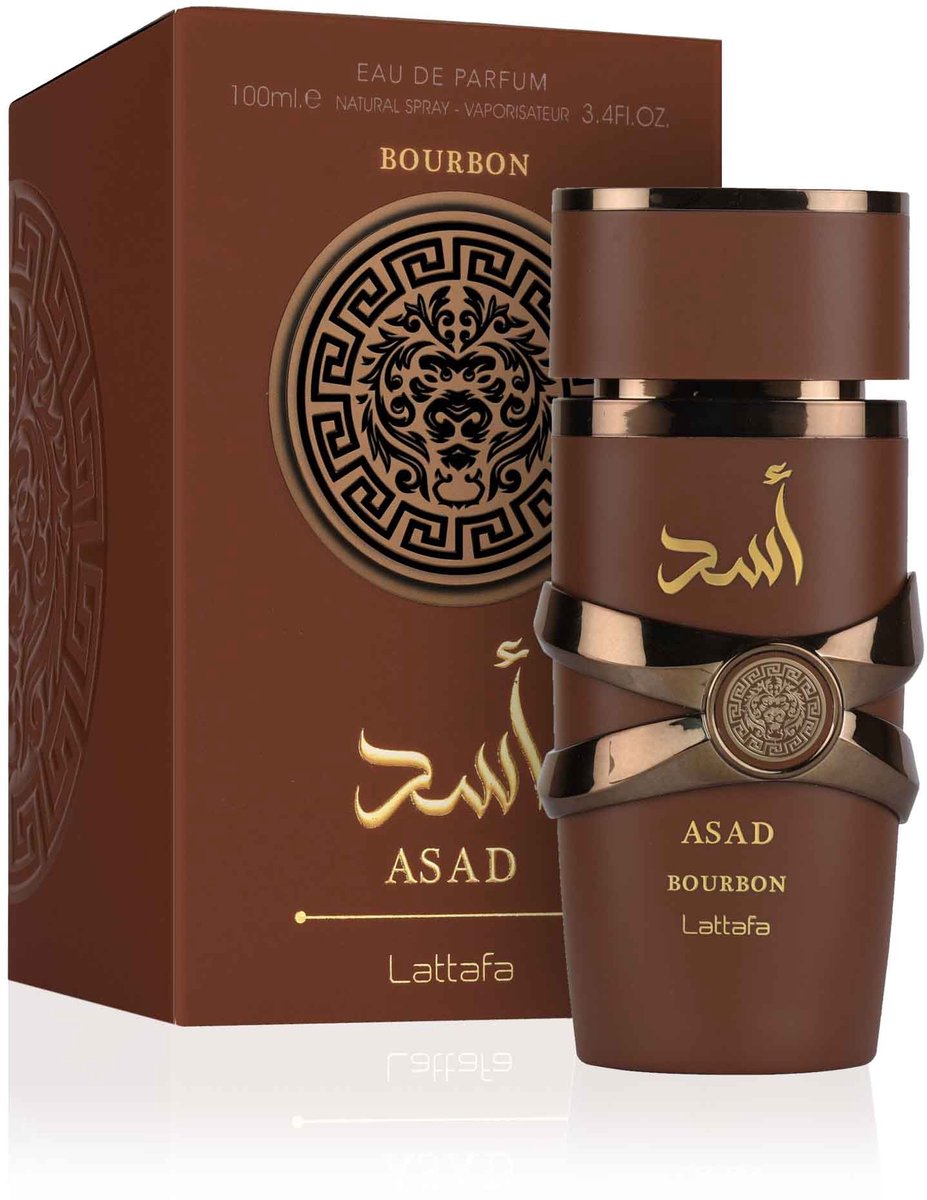 Lattafa Asad Bourbon Eau de Parfum 100ml – Oriëntaalse Herengeur met Hout & Vanille