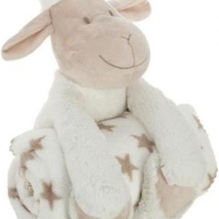 Couverture Avec Peluche - Mouton - Blanc
