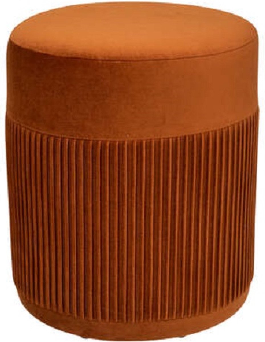 Atmosphera Nofy Pouf Samt - Amber - H 38 CM
