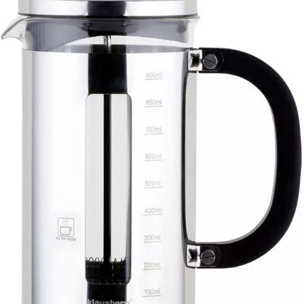 Klausberg KB7703 Cafetière à piston 1L - Parfaite pour le café et le thé