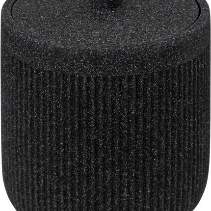 5Five Pot à coton noir - Pot avec couvercle