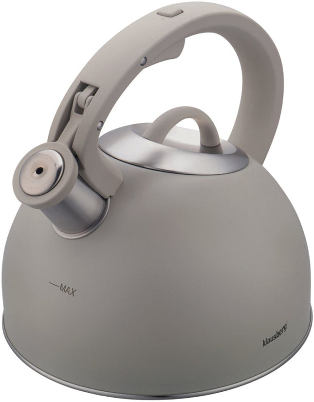 Klausberg 7912 - Bouilloire sifflante - 2,5 litres - Acier inoxydable - Gris