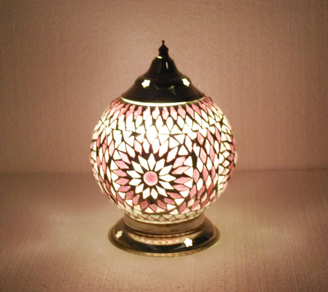 Lampe de table orientale mosaïque - diamètre 15