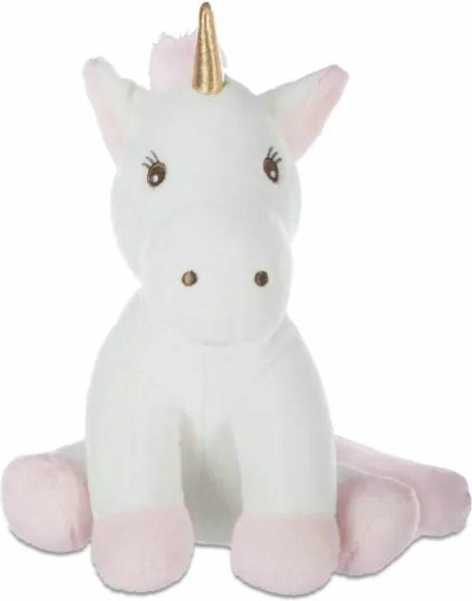 Atmosphera Stuffed Animal Unicorn / Unicorn Rosy - soft plush - fantasy cuddly toys - white / pink - 22 cm