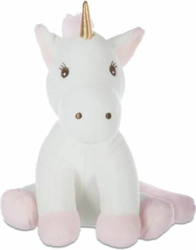 Atmosphera Peluche licorne Rosy - peluche douce - jouets fantaisie - blanc/rose - 22 cm