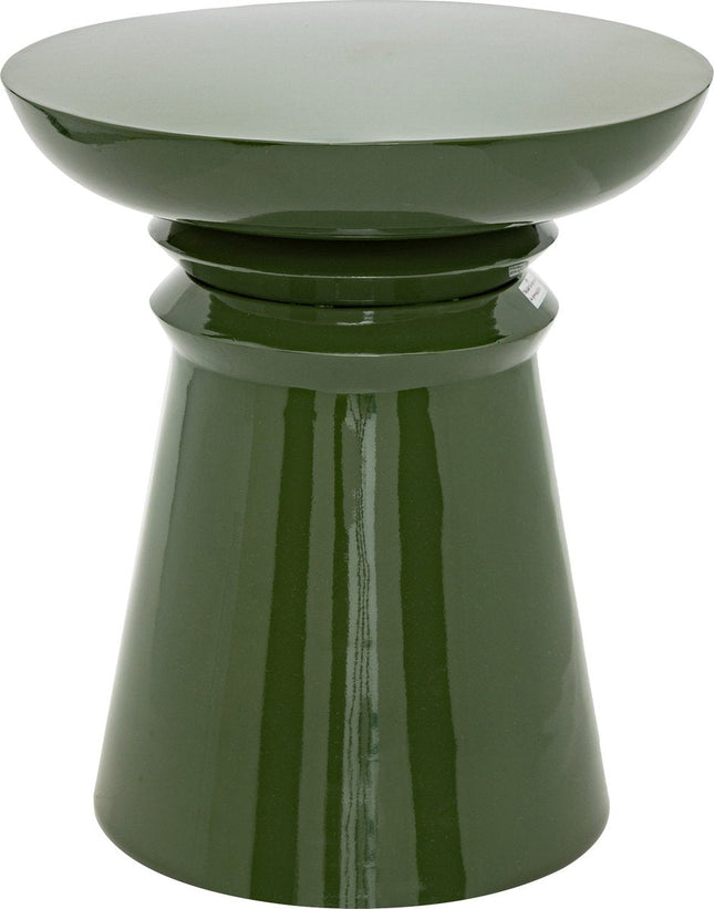 Atmosphera Jaya Table d'appoint en fer Ø38xH43cm - Vert kaki