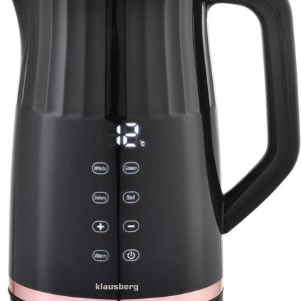 Klausberg KB-7896 Bouilloire Électrique – 1,7 Litre, Affichage LED, 13 Niveaux de Température, Fonction Maintien au Chaud